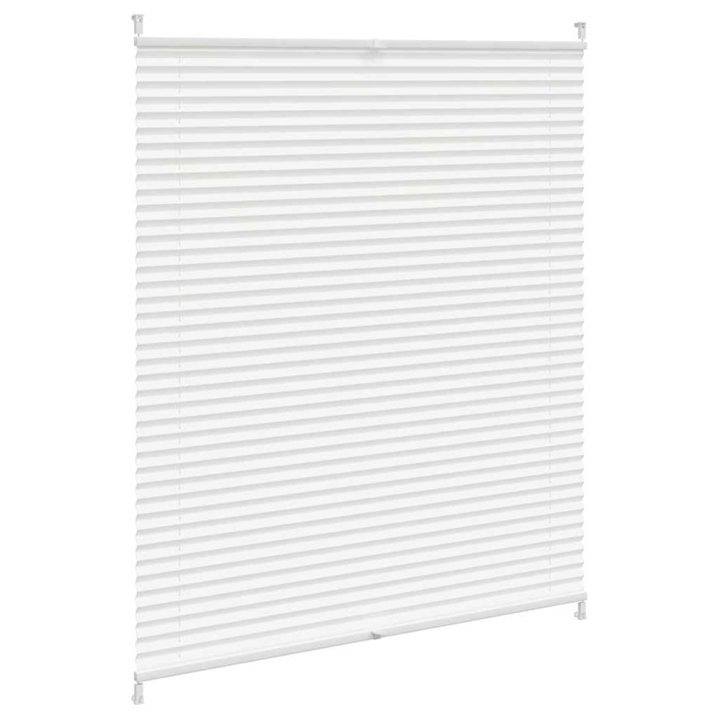 Tenda a rullo plissettata, 100 x 125 cm, colore: bianco senza foraggio