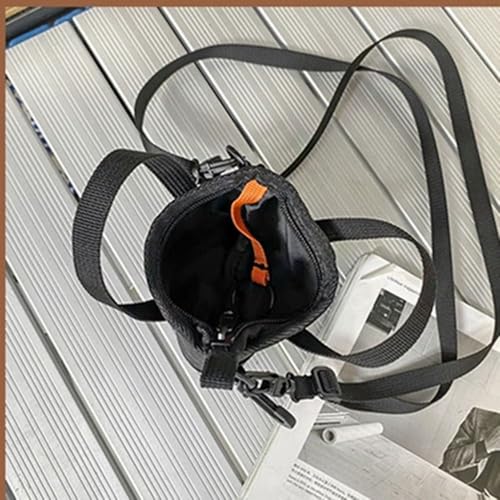 Generic Small Storage Bag Portable Multifunctional Korean Style Men Wallet Practical Keychain Nylon Coin Purse Pendant(Black)3