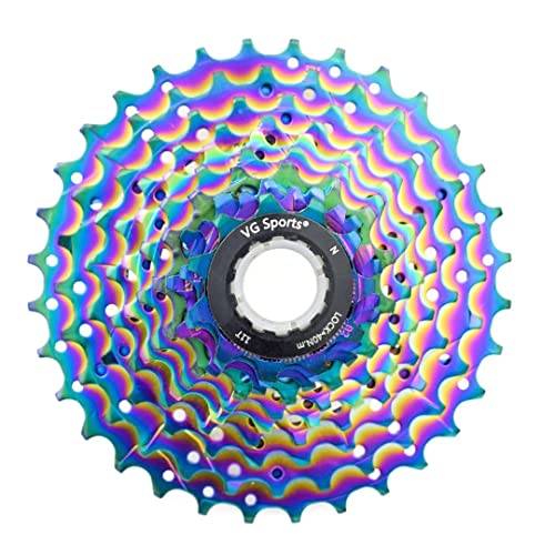 VG SPORTS 10-Gang-Fahrradkassette11-25T/11-28T/11-32T/11-36T/11-40T/11-42T/11-46T, Eisenhalter-Kassette, geeignet für Rennräder und Mountainbikes Cover