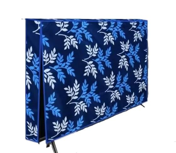 PVC LED TV Cover 32 Inch Printed Universal Television Protector Waterproof Dustproof LCD Screen Protection Appliance Cover Blue-image-24