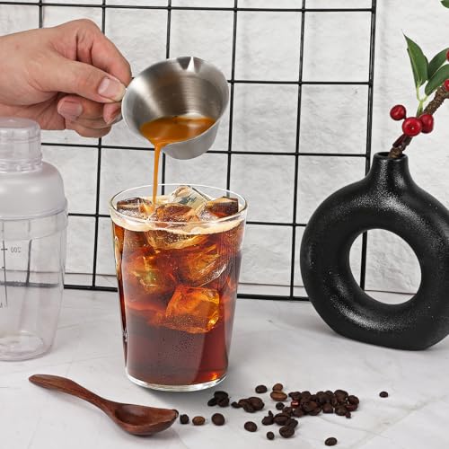 Vaso medidor espresso de acero inoxidable 3.4 oz miniatura 2