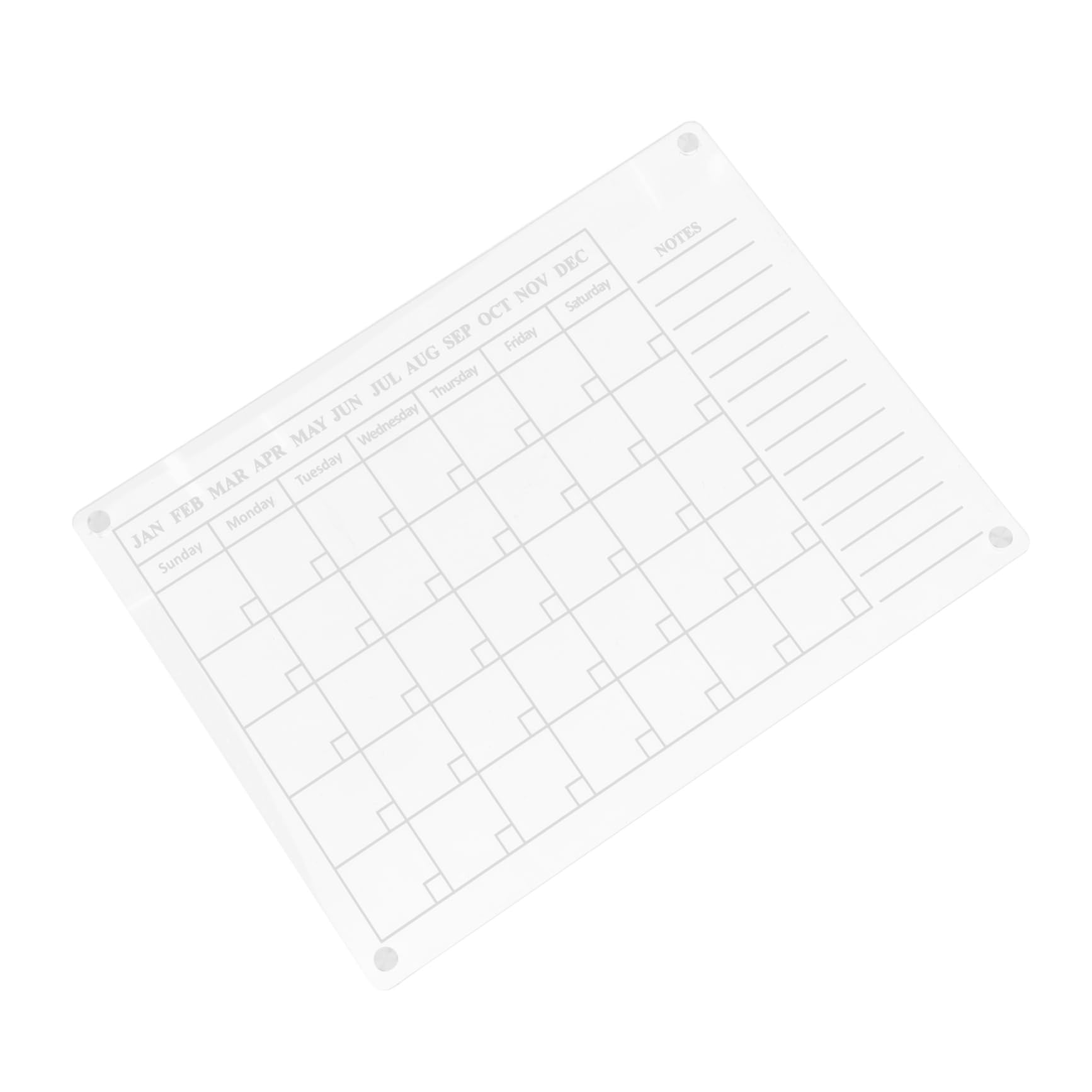 Lavagna in Acrilico Per Frigorifero Calendario Cancellabile A Secco Lavagna Magnetica Bianca Pianificatore Mensile