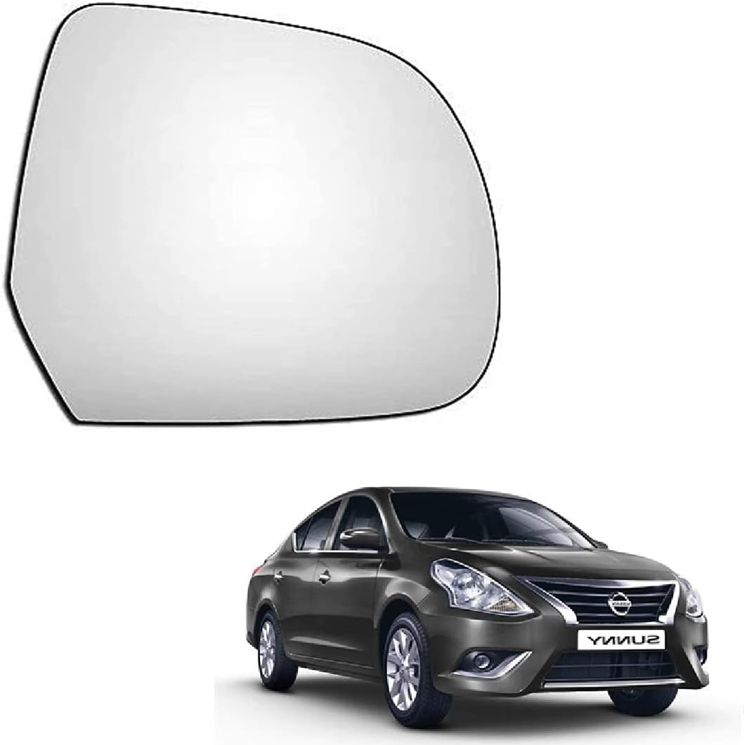 ORVM Side View Mirror Glass/Sub Mirror Plate compatible with Nissan Sunny 2011-2020 Year Model (RIGHT DRIVER SIDE)