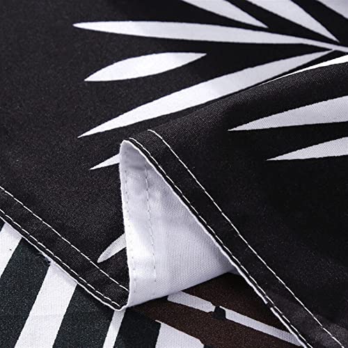 Parure de lit feuilles de palmier TFBHL en microfibre douce avec drap et taies