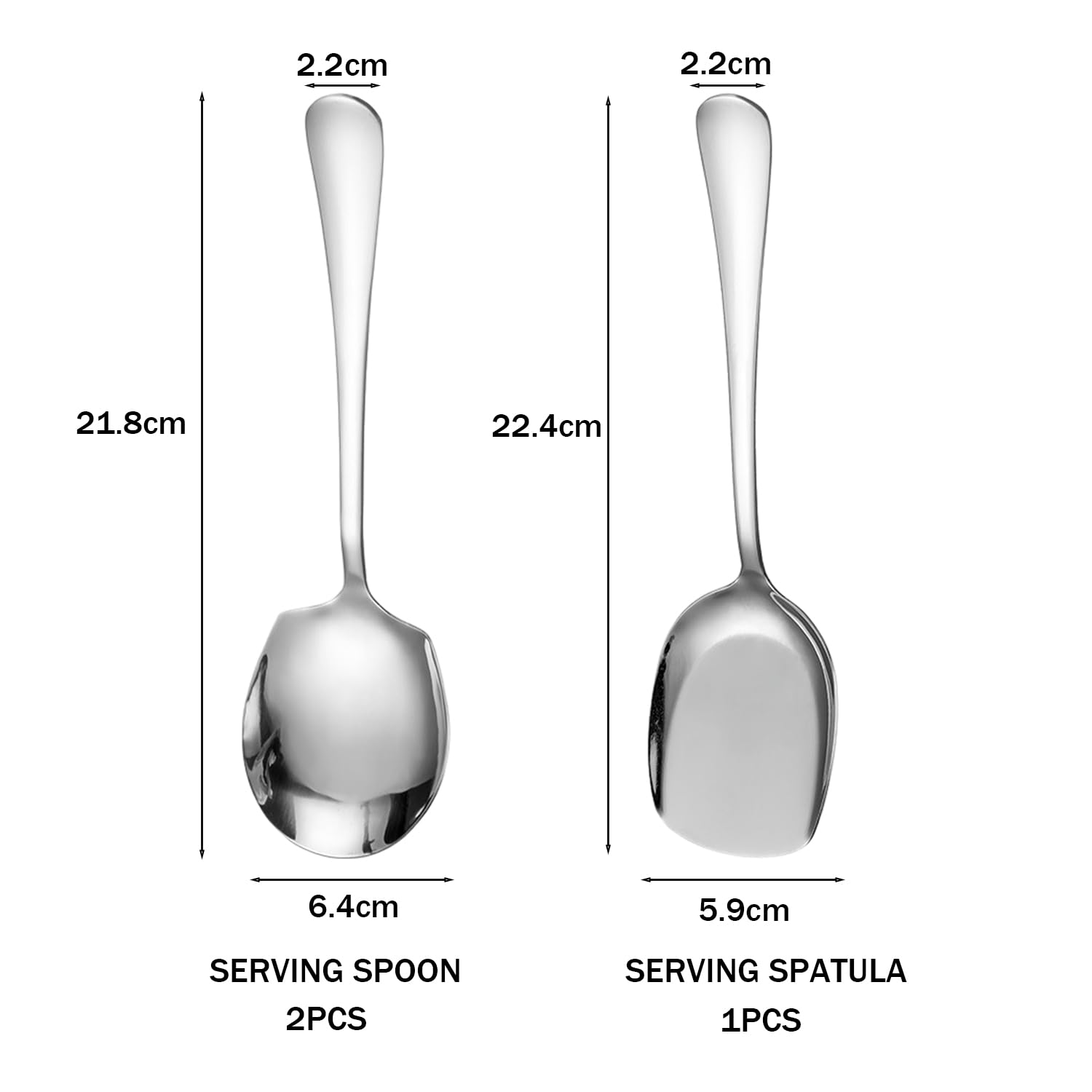 SUpoetry 2 Pièces Cuillère De Service En Acier Inoxydable, Cuillère De Service Buffet, Grande Cuillère, Utilisé Dans Les Restaurants Buffet, Les Hôtels, Les Pique-niques