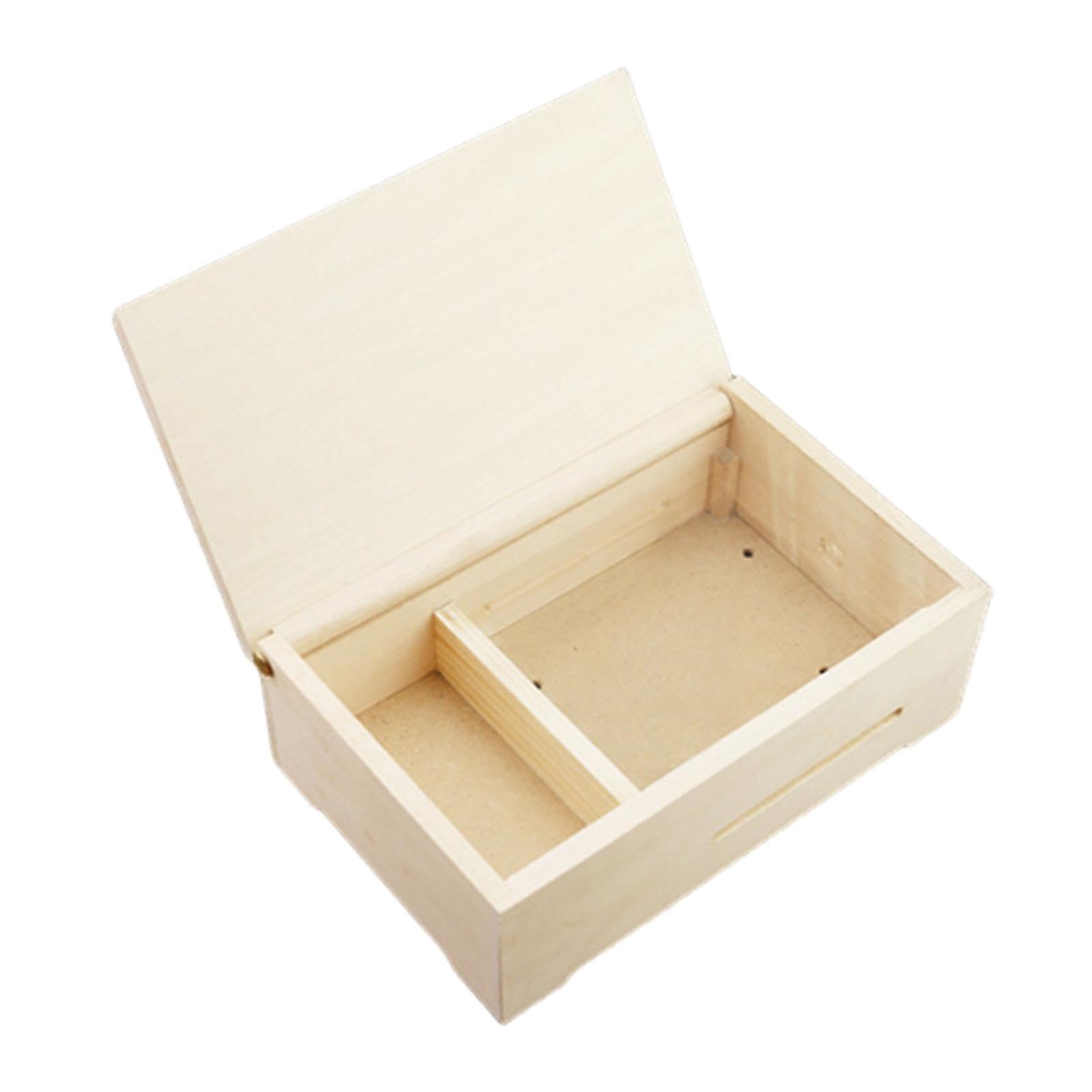 Harilla Caja de Música de Madera con, Fácil de Usar, Artículo Artesanal único Y Elegante, de DIY, Regalo Ideal, Color Madera, Individual