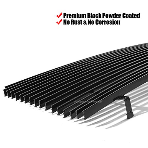Front Grille Black Upper Powder Coated Grille Grill Insert Compatible With 1992-1996 Ford Bronco/F-Series (F150/F250/F350)Pickup #TOP6
