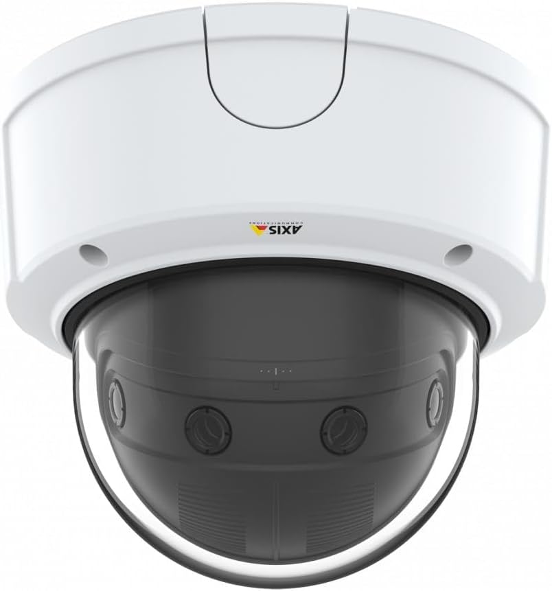 Axis Communications Panoramic Camera - Dome - Color - 8.3 MP - 4320 x 1920-4K - Fixed Focal - Audio - GbE - MJPEG, H.264, AVC - PoE Class 3
