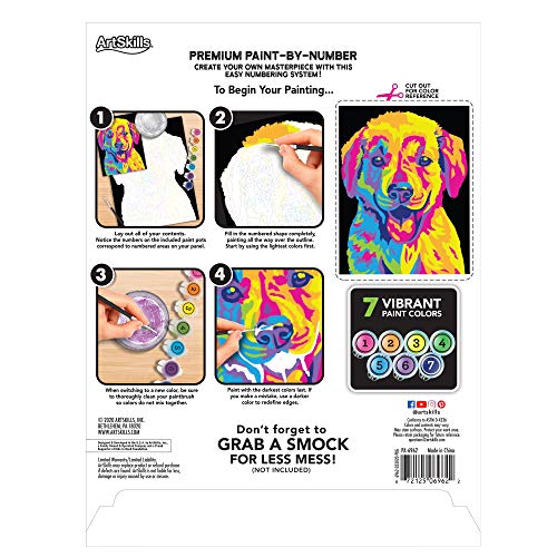 ArtSkills Paint by Number Kit for Kids - Vibrant Acrylic Paint by Number Puppy Dog Kit - 8.5"x11"' - Thumbnail 2