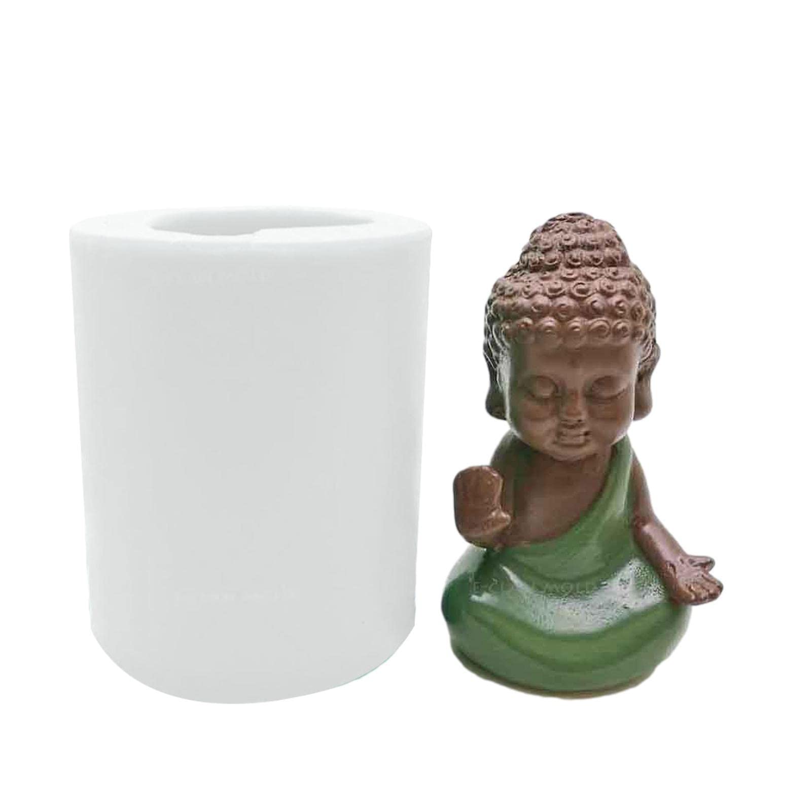 3D Boeddha siliconen vorm, 3D Boeddha beeld siliconen mal DIY kaars vorm zeep vorm chocolade bakvorm cake topper decoratie vorm siliconen kunsthandwerk schimmel hars decoratie vorm
