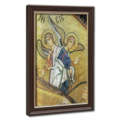 Toile Nativité mosaïque byzantine 20x30 cm déco murale