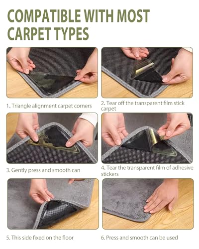 Fita adesiva de tapete antiderrapante para tapete fita dupla lavável para tapetes de área adesivos d