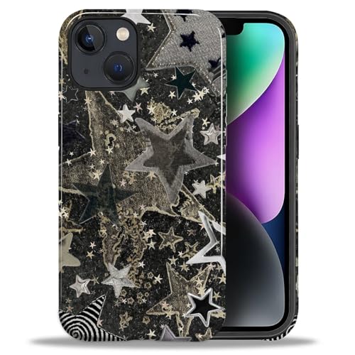 Coque iPhone 14 et 13 antichoc en TPU et polycarbonate rigide motif étoiles de nuit