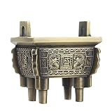zoele Retro Incense Burner Creative Home Decor Chinese Mini Bronze Tripod Stick Incense Holder Buddh