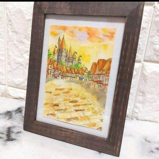額装　額絵　風景画　サインあり 受注生産・7月お届け】タキタサキ 複製原画 C「呼んでないよ