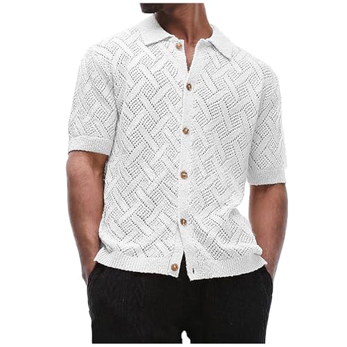 Chemise polo homme en maille transparente et tricot respirant pour un style de plage léger