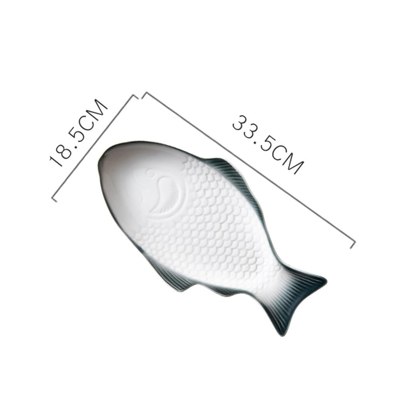 Gadpiparty Plato de Cerámica Multiusos Forma de Pez para Servir Aperitivos y Comidas Adecuado para Reuniones Familiares y Restaurantes Reuniones Familiares y Restaurantes