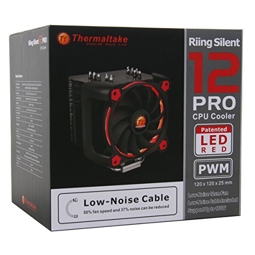 Cooler de Cpu Fan Tt Ring Silent 12 Pro Alumínio, Thermaltake, Cl-P021-Ca12Re-A