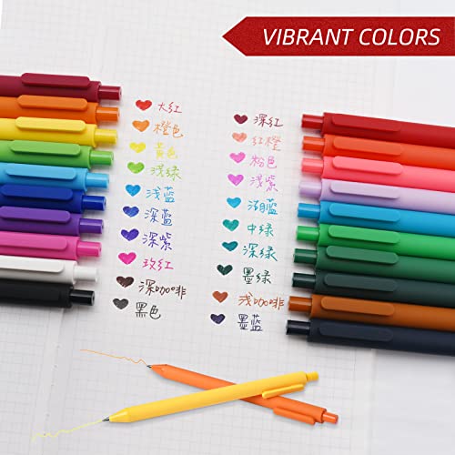 Kaco SY Pure Colored Gel Pens 0.5Mm 20 Pieces Set Colorful Multi-Color Ink Fine Point Comfort Grip Quick Drying Pens thumb #6