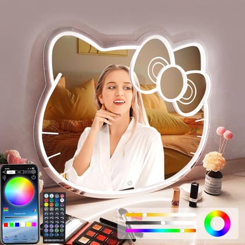 Hello Kit Miroir de courtoisie Hello Kit à intensité variable avec lumières plus de 200 types de...