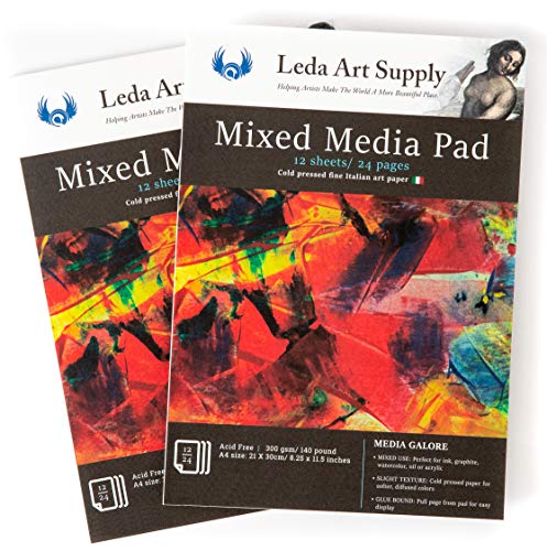 Leda Art Supply Mixed-Media Sketch Pad Pack of 2