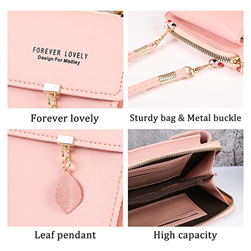 image for FuninCrea Crossbody Phone Bag, Fashion PU Shoulder Bag With Zipper, Mo