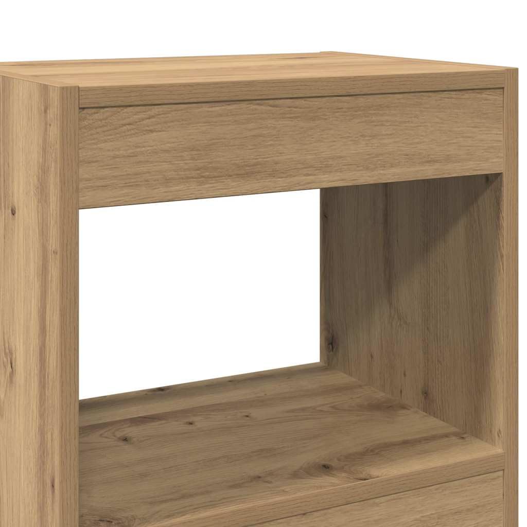 Générique Regał z drewna rzemieślniczego z drewna dębowego 40x30x198 cm, regał na książki z drewna z przestronnym schowkiem na czasopisma i dekoracje, ścianka działowa