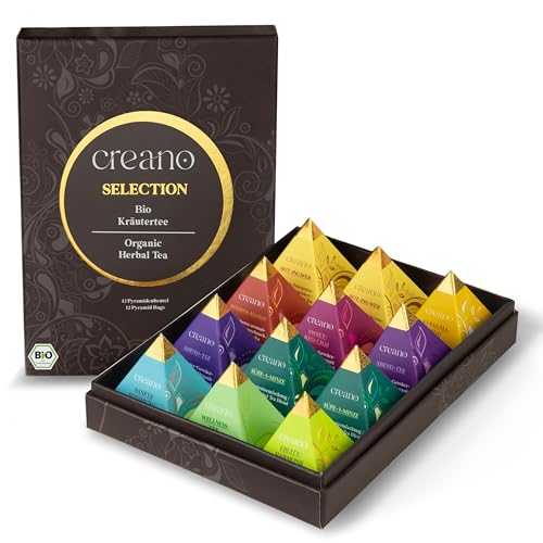 Image of Creano Organic Herbal Tea Gift Set inchOrganic Herbal Tea inch - 12 Pyramid Tea Bags in 9 Different Varieties - 30g*