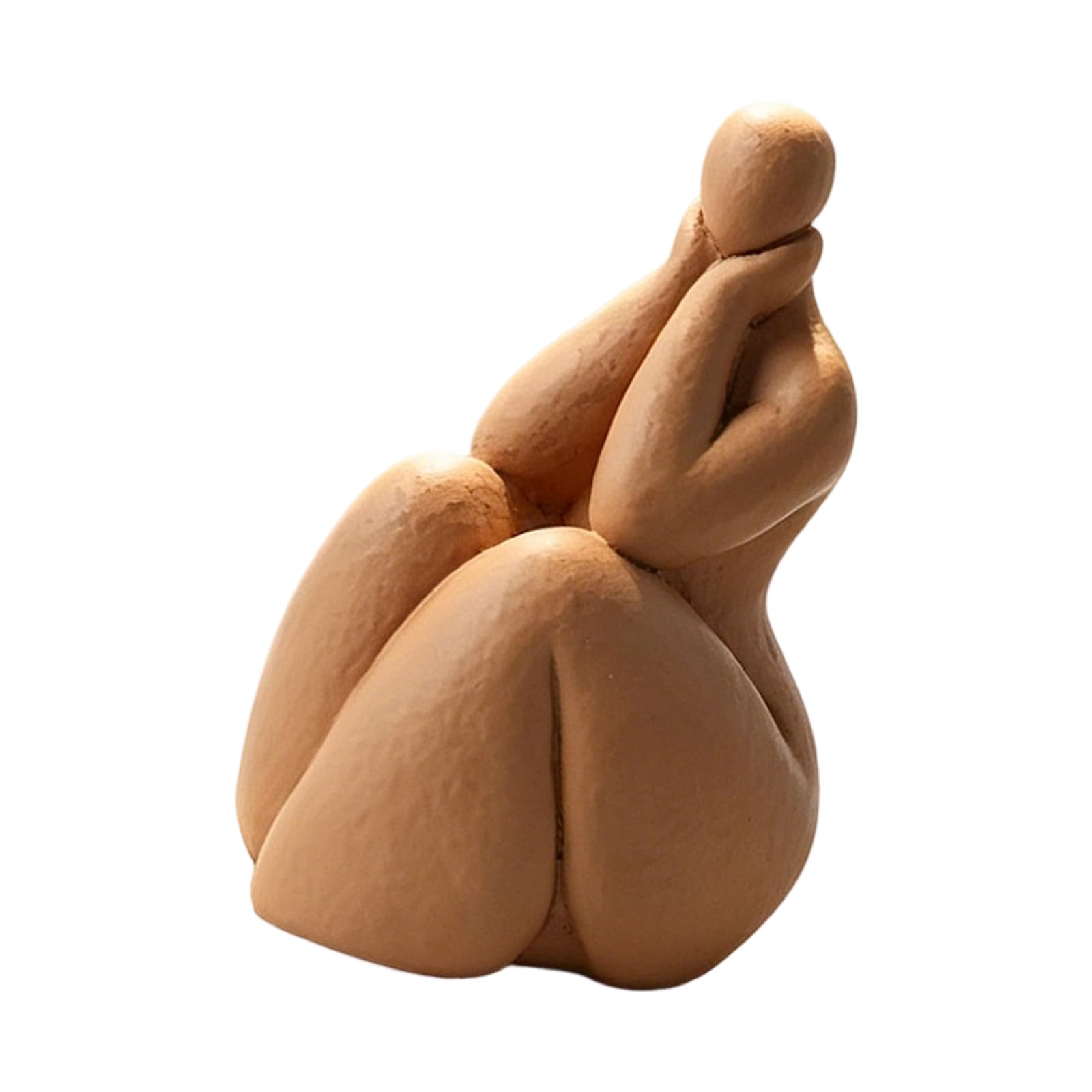 Greabuy Abstract Resin Seated Figure Sculpture 8.5x7x12cm Japanese Aesthetic Home Decor Statue Resin Sculpture