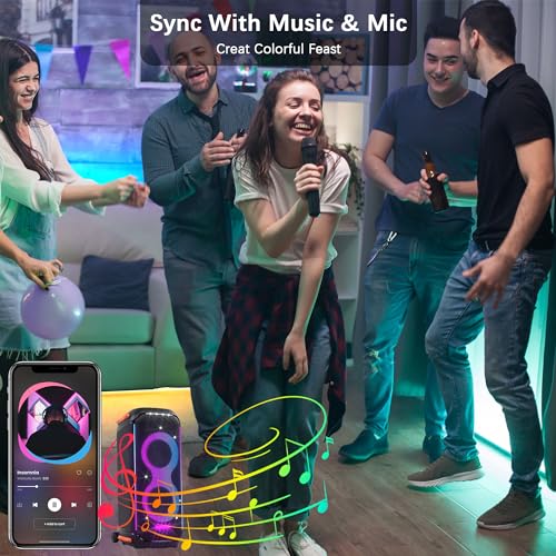 Image of Cozylady RGB Neon Light LED Rope Light,Waterproof Bluetooth APP Remote Control Music Sync Strip Light,24V Flexible DIY Silicone Light for Bedroom Home Indoor Outdoor Decoration