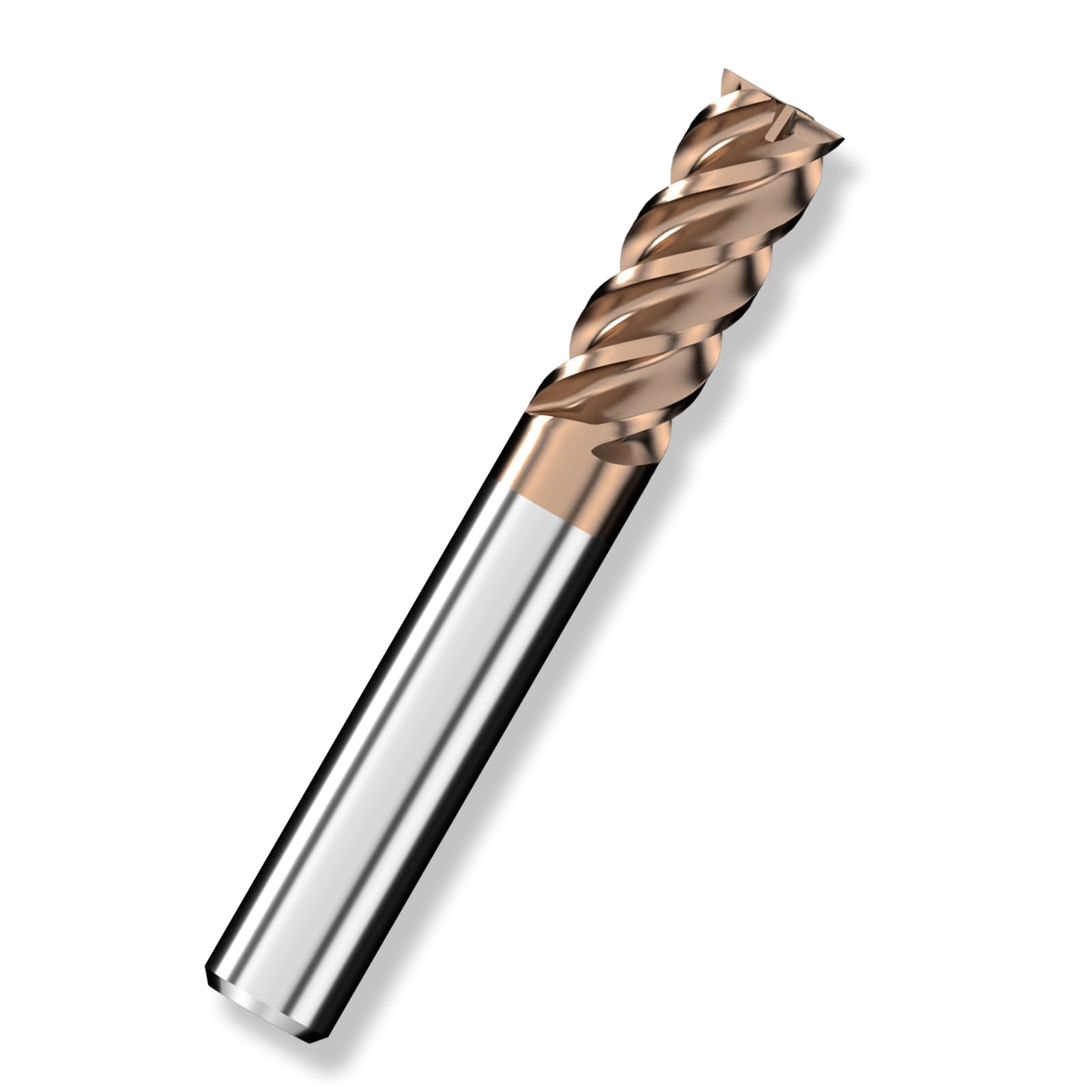 1 fraise à queue en carbure de tungstène, fraise carrée de 8 mm, revêtement AlTiN, 4 lames de foret hélicoïdal CNC, longueur de la lame 20 mm x longueur totale 60 mm x diamètre de la tige 8 mm
