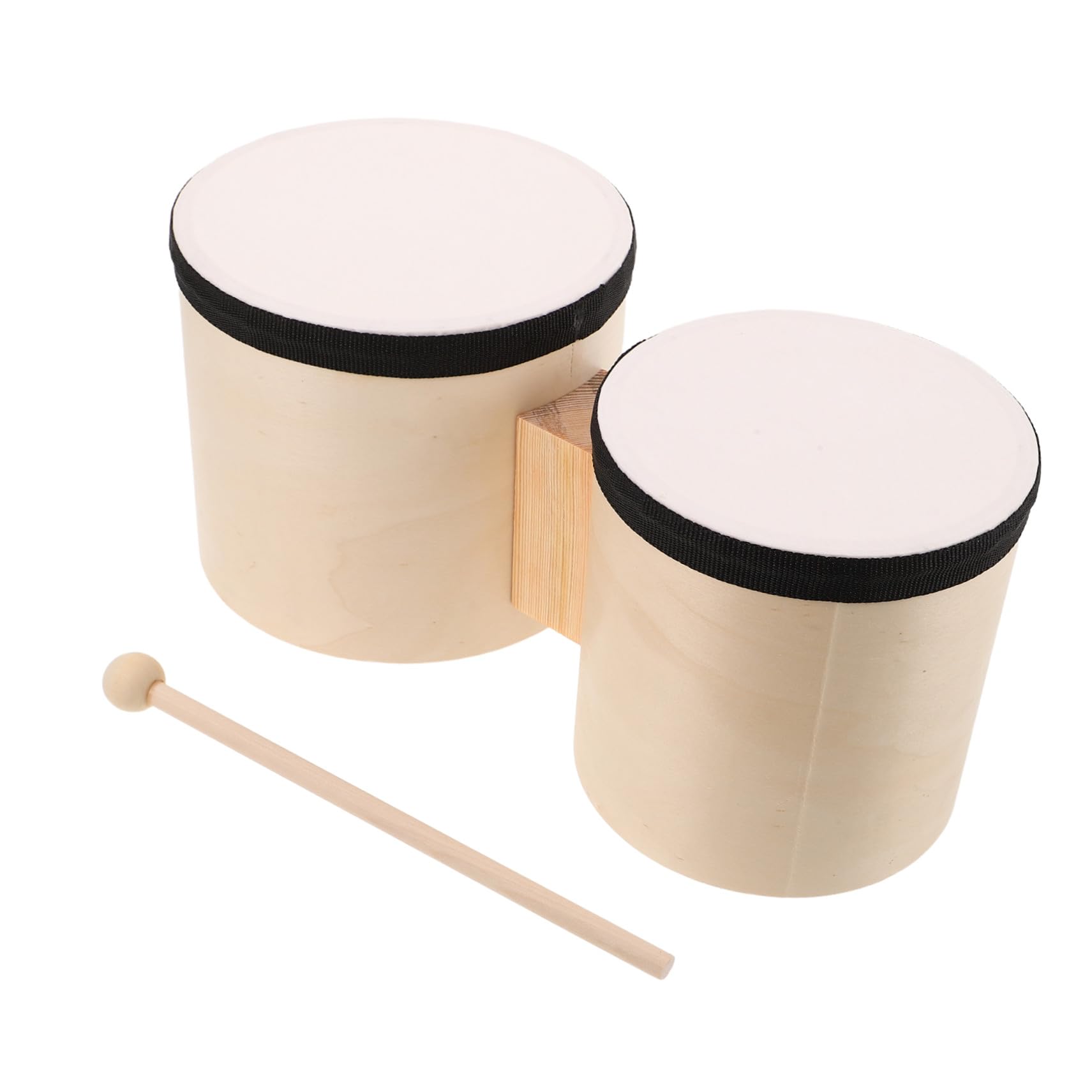 Toyvian Holz-bongos zum Üben und Handtrommeln mit Holzschlägeln Perkussionstrommel für Erwachsene und Musik-bongos für Musikalischen Unterricht