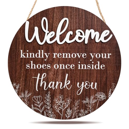 Welcome Please Remove Your Shoes Sign,10 * 10in