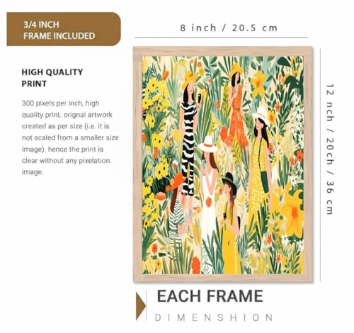 Image of BLINKART Wiliam Moris Aesthetic Modern Art Walls With Frame | Natural Wood Texture | Living Room Bedroom Office Wall Decoration | Poster Home Decor Frames Wall Bedroom | 12x8 Inches (D341)