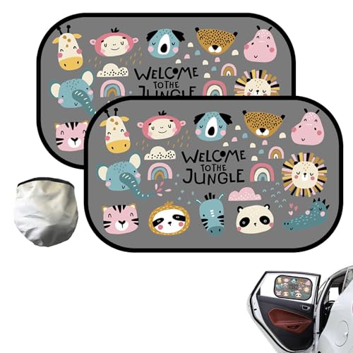 2 Stück 51 * 31cm Sonnenschutz Auto Baby mit UV Schutz, Sonnenblende Auto...