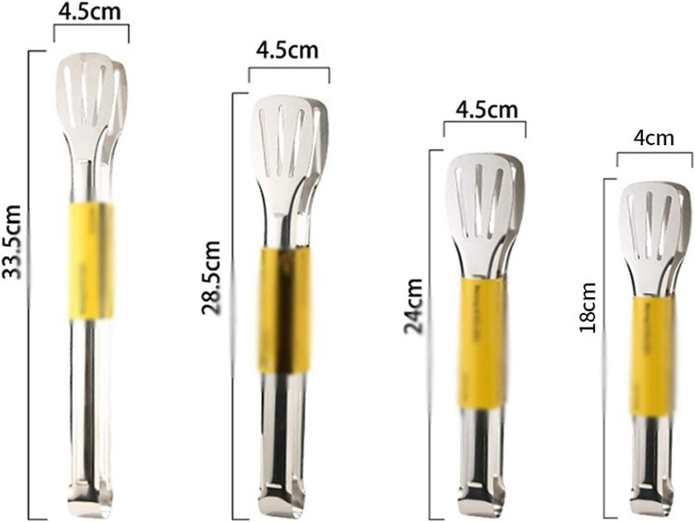 Pinzas de Acero Inoxidable para Alimentos, Utensilios de Cocina, Pinzas para Pan, Pasteles, postres, ensaladas, Barbacoa (23 cm)