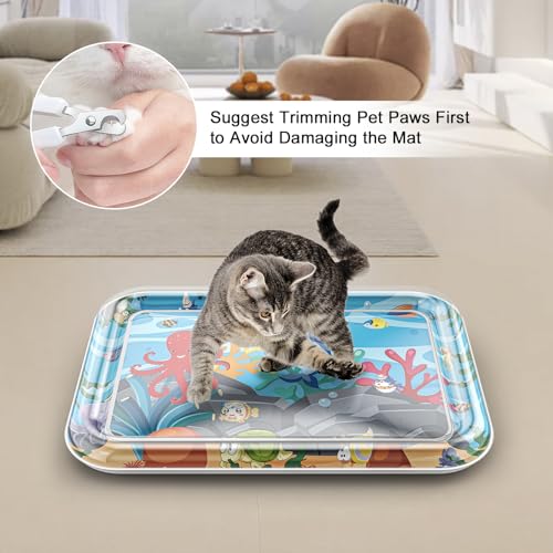 Tapis de jeu avec capteur d'eau avec poisson interactif pour chaton - 5