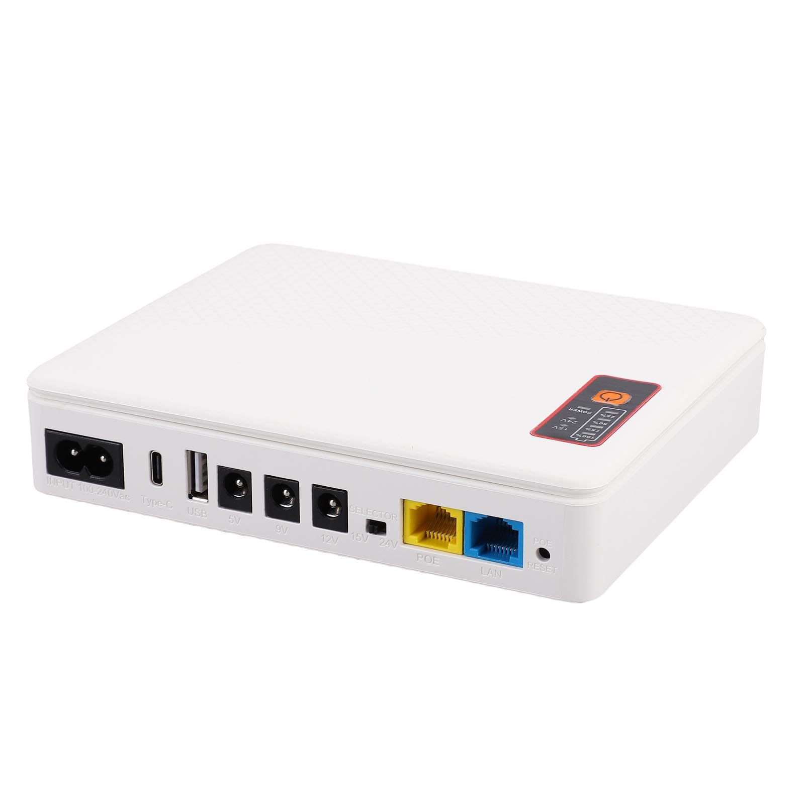 Yanmis Mini UPS 20800mAh Batería de Respaldo para Router Módem Cámara USB Tipo C PoE Fuente de Alimentación Ininterrumpida Funciones Versátiles Accesorios Completos para Dispositivos Digitales