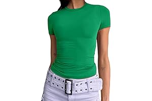 Abardsion Essential Green Shirts for Women