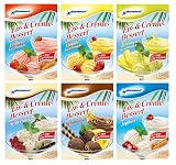 Komet Eis- & Creme-Dessert Sortenmix – 6 Beutel (410g) – Dessertpulver zum Anrühren für Eis & Creme – 6 verschiedene Sorten – Schnelle Zubereitung – Dessert Pulver Vorratspack
