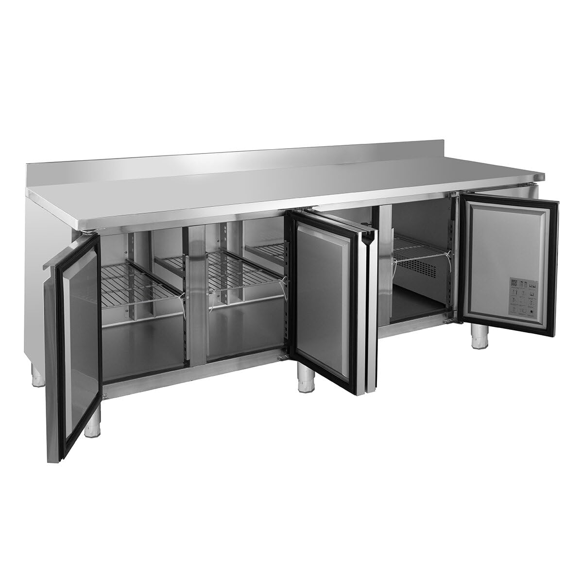 GastroHero Table de congélation ECO 4/0 avec dosseret - GN 1/1 | CHR Fournitures de la restauration