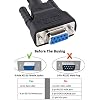 DTECH 1.5 ft Straight Through Serial DB9 Cable Female to Female 9 Pin COM Port Cord for Data Communication (0.5 Meter, Black)