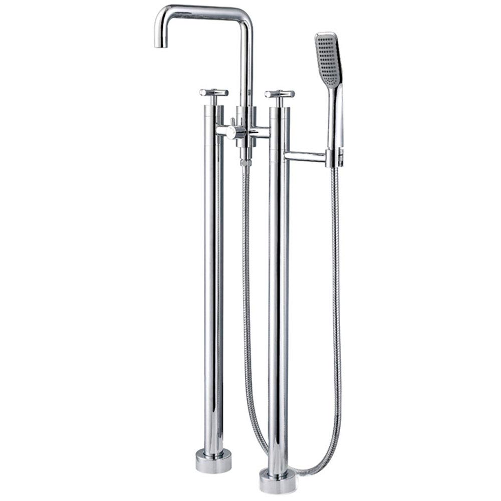 Robinet de baignoire autoportant chromé luxe pour salle de bain moderne