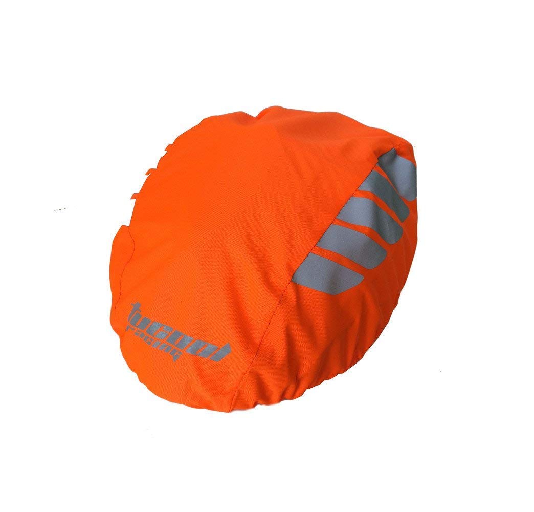 30pcs High Visibility Night Visual Bicycle Helmet Cover Waterproof Bike Helmet Cover Rain Cover (Fluorescent Orange)