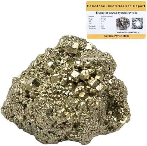 Pyrite Stone Original Certified Pyrite from Peru - 120 to 180 Grams
