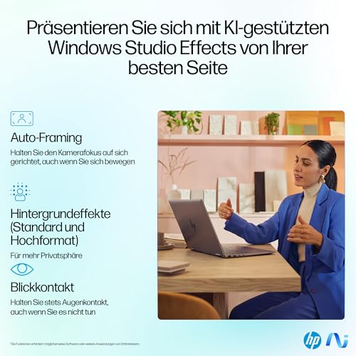 HP OmniBook Ultra Flip Next Gen AI Laptop | Intel Core Ultra 7 258V | dedizierte NPU für KI | 47 NPU Tops | Copilot+ PC | 14 2,8K OLED Touchscreen | 32GB | 2TB SSD | QWERTZ | Win11 | Eclipse Gray