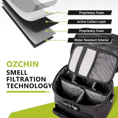 Sac anti-odeurs OZCHIN avec serrure à combinaison et charbon actif