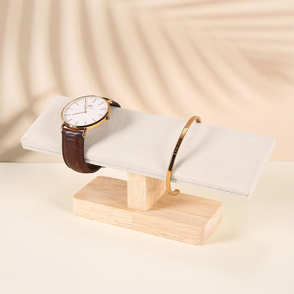 Support Montre En Bois T-Bar, Support Bracelet En Bois, Présentoir Bracelet, Porte Bracelet Presentoir, Porte Bracelet, Range Montre pour Organisateur De Bijoux Montre Bracelet Collier