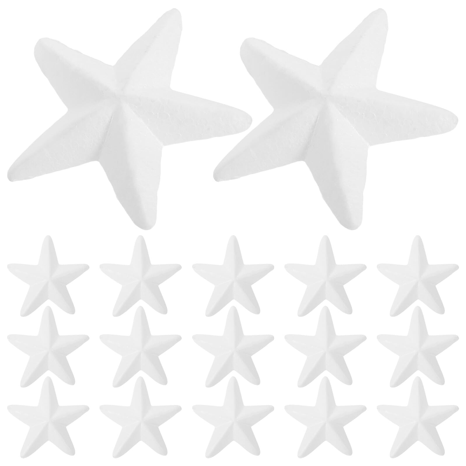 Étoiles Polystyrène Blanches pour Loisirs Créatifs de Noël - Lot de 30 Pièces
