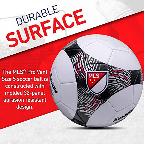 Franklin Sports Mls Pro Vent Soccer Ball - Official Size 5 Soccer Ball - Soft Cover - Official Size And Weight Soccer Ball - Air Pump Included #TOP3